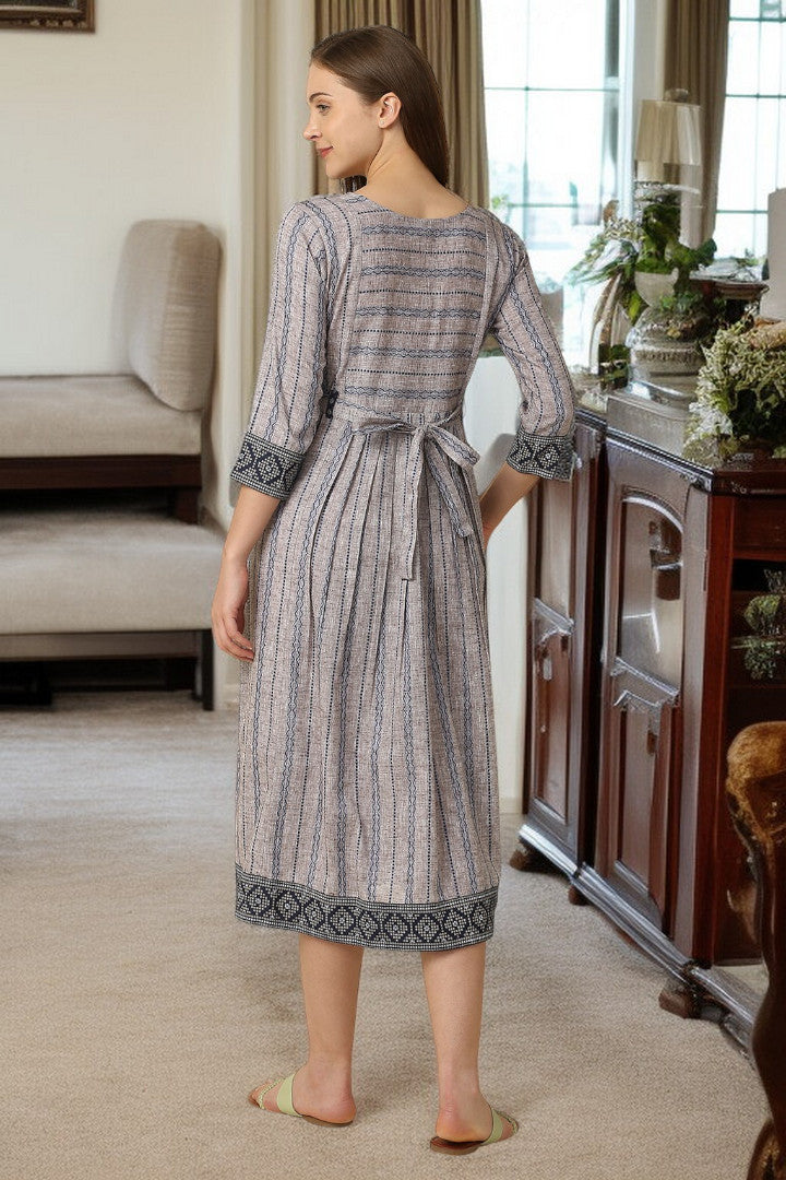 PolyCotton Maternity Flare Kurta For Pre & Post Pregnancy