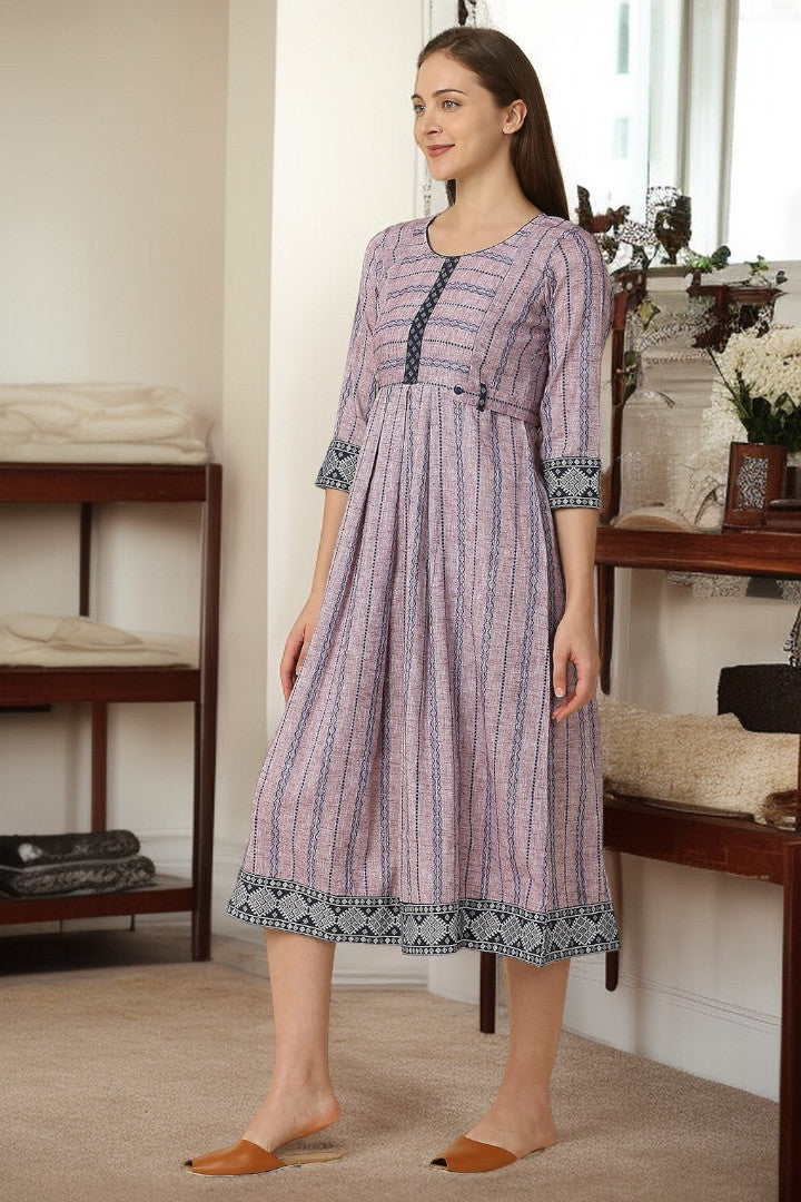 PolyCotton Maternity Flare Kurta For Pre & Post Pregnancy