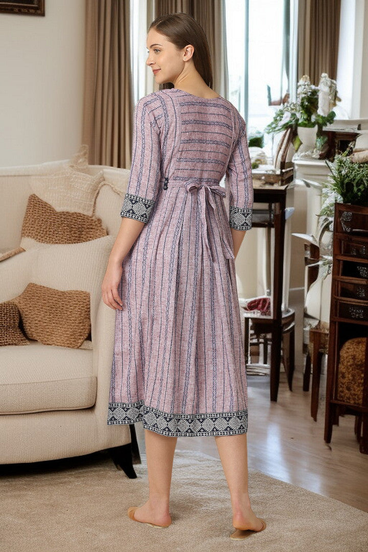 PolyCotton Maternity Flare Kurta For Pre & Post Pregnancy