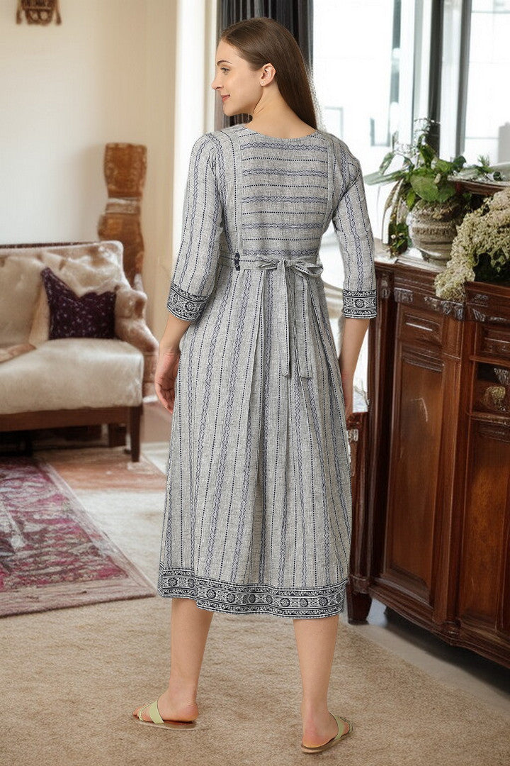 PolyCotton Maternity Flare Kurta For Pre & Post Pregnancy
