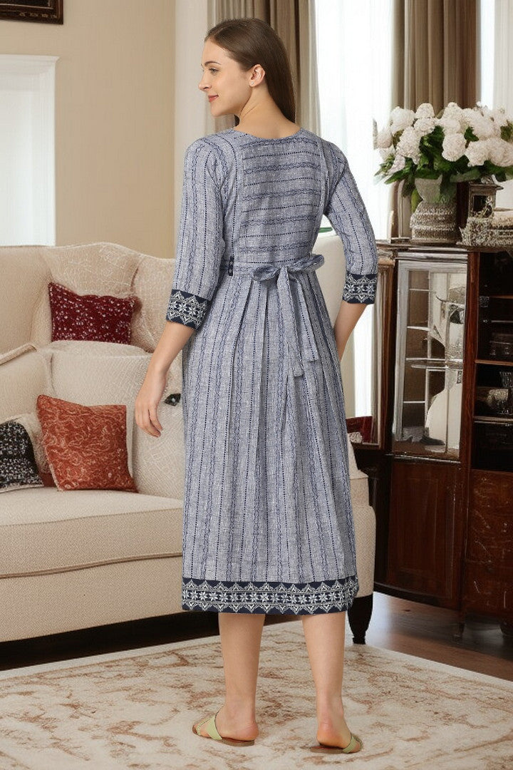 PolyCotton Maternity Flare Kurta For Pre & Post Pregnancy