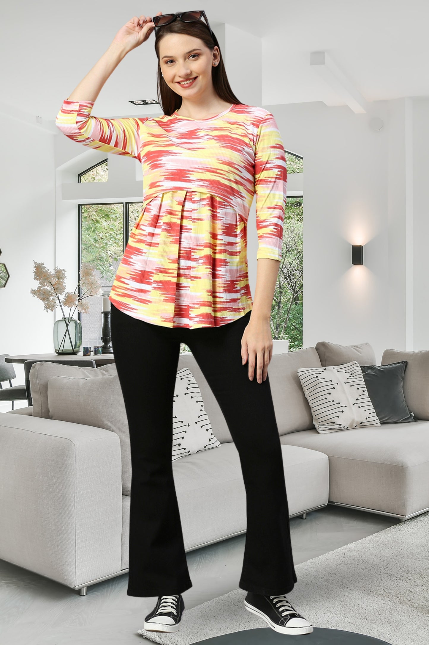 Zipless Maternity & Feeding Tunic Top (DST-152)