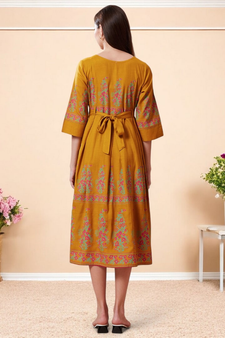 Rayon Printed Maternity Kurta – Designed for Pregnancy & Nursing