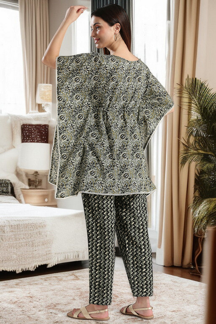 Printed Maternity Kaftan Pant – Designed for Pregnancy & Nursing
