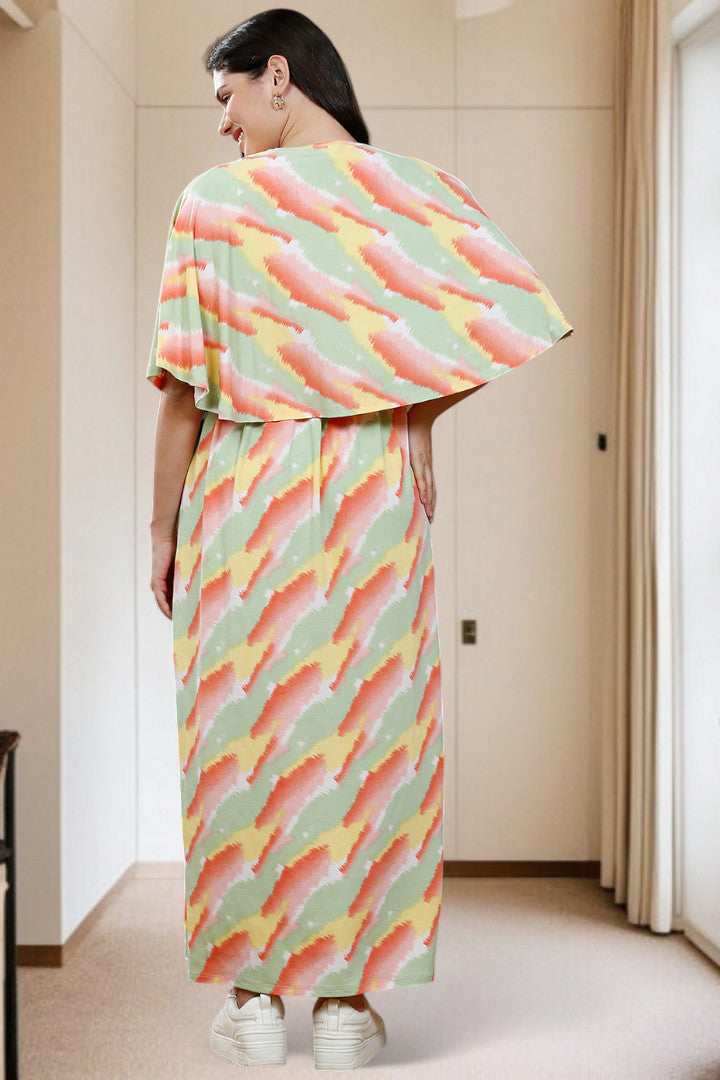 Zipless Maternity Poncho Gown for Easy Wear & All-Day Comfort