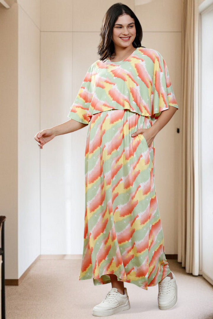 Zipless Maternity Poncho Gown for Easy Wear & All-Day Comfort