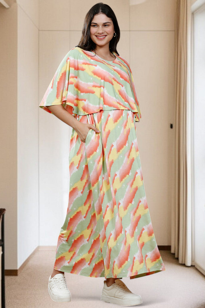 Zipless Maternity Poncho Gown for Easy Wear & All-Day Comfort
