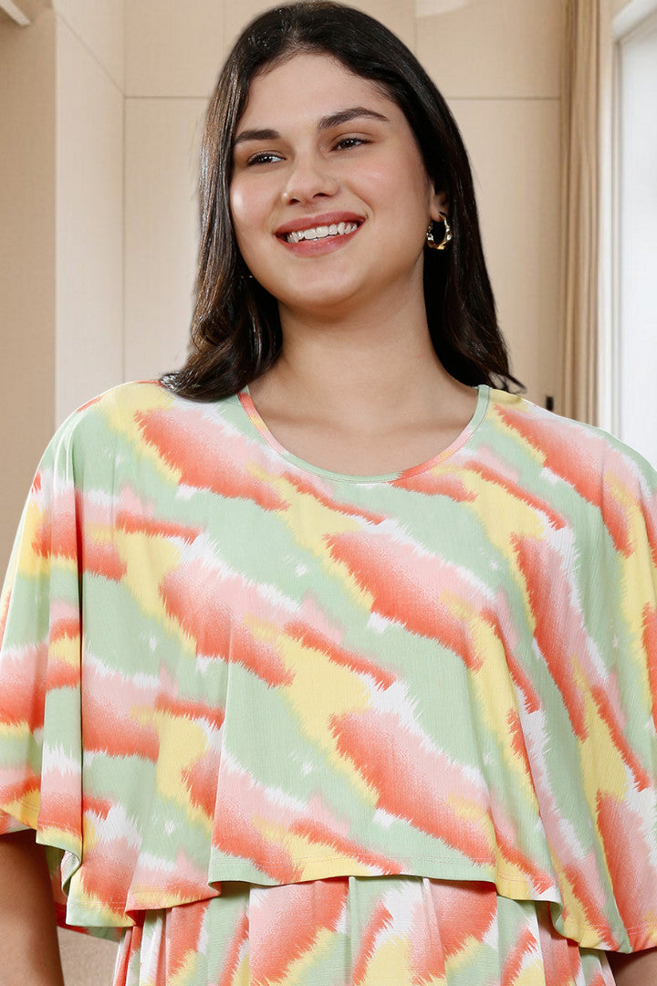 Zipless Maternity Poncho Gown for Easy Wear & All-Day Comfort