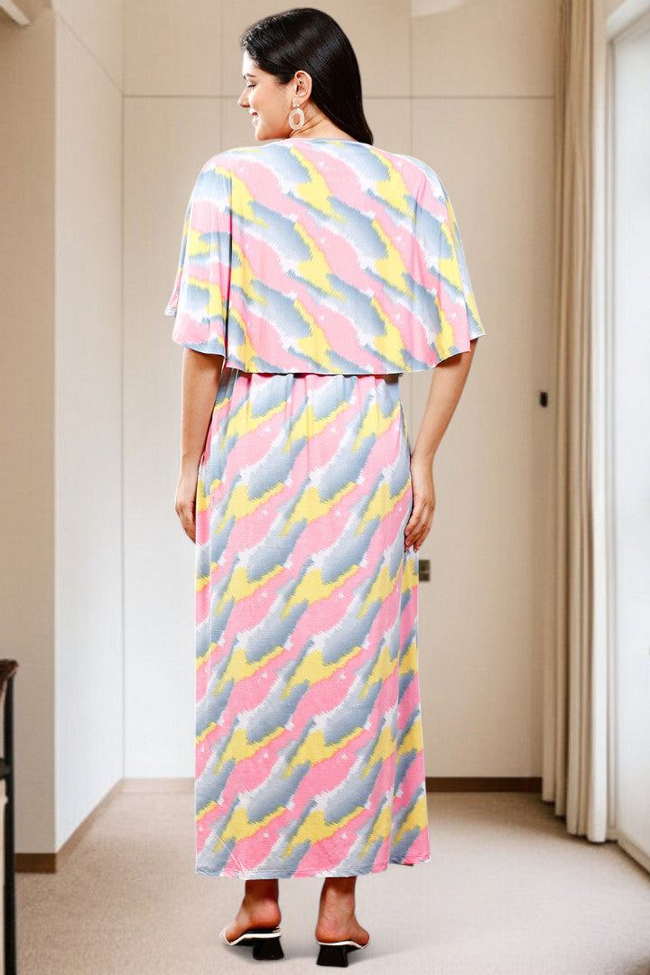 Zipless Maternity Poncho Gown for Easy Wear & All-Day Comfort
