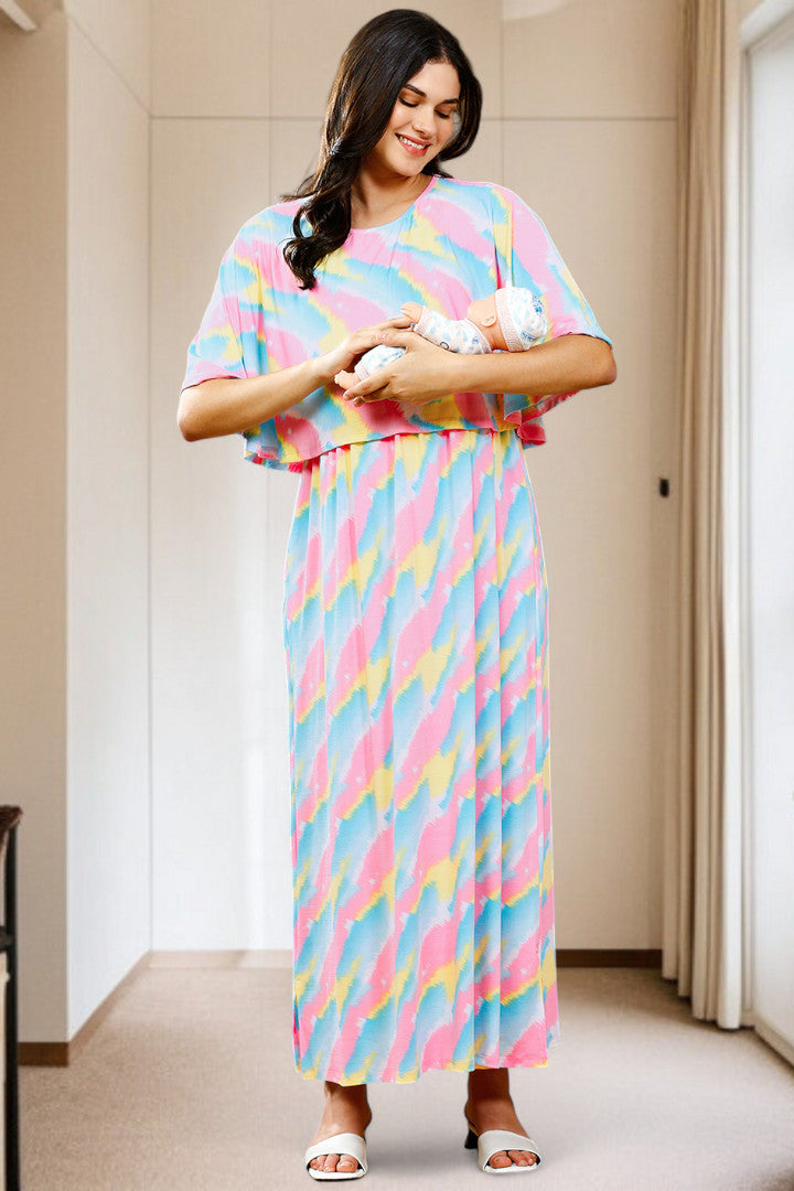 Zipless Maternity Poncho Gown for Easy Wear & All-Day Comfort