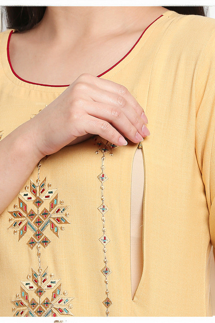 PolyCotton Maternity Kurta For Pregnancy & Nursing