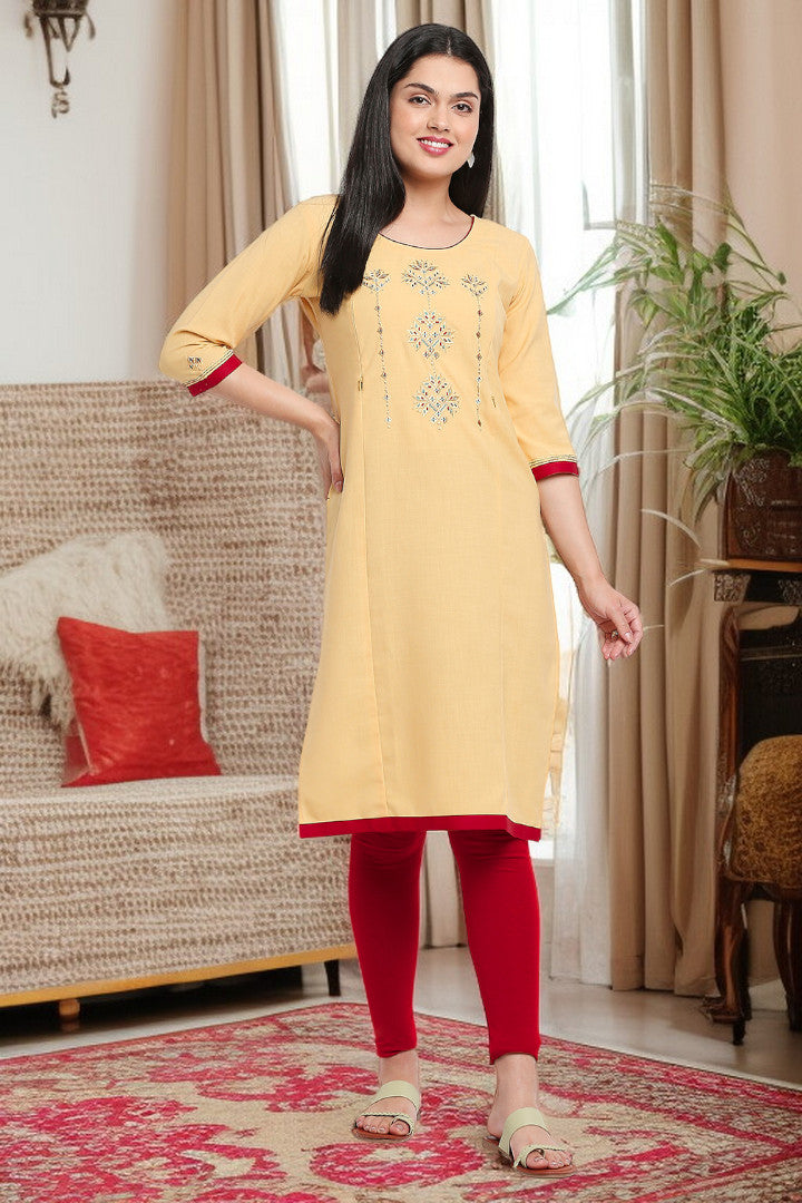 PolyCotton Maternity Kurta For Pregnancy & Nursing