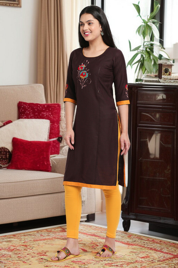 PolyCotton Maternity Kurta For Pregnancy & Nursing