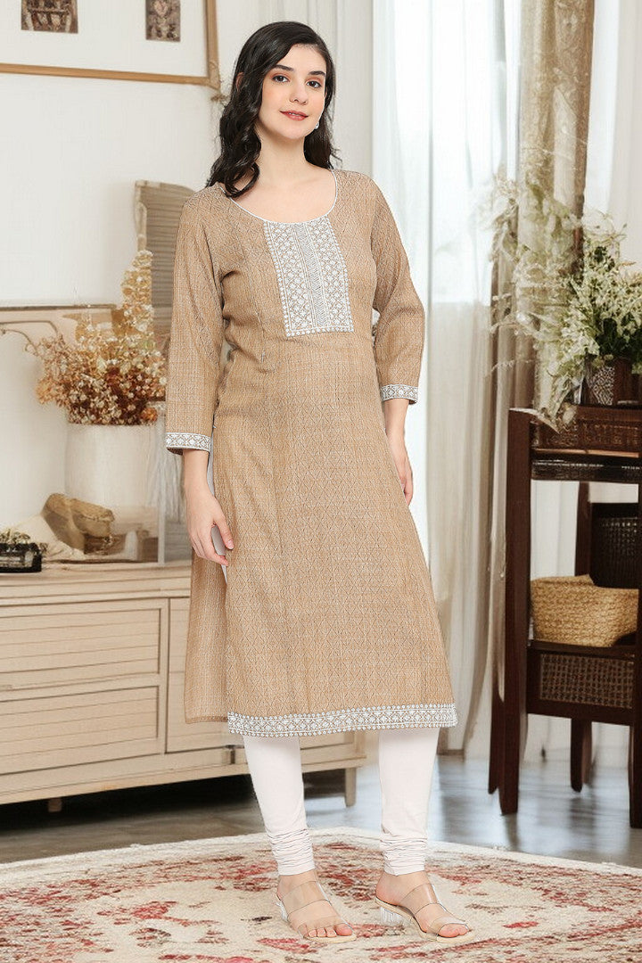 PolyCotton Maternity Kurta For Pregnancy & Nursing