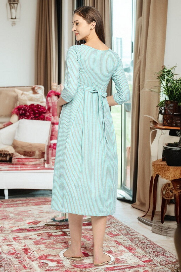 PolyCotton Maternity Kurta - Designed For Pregnancy & Feeding
