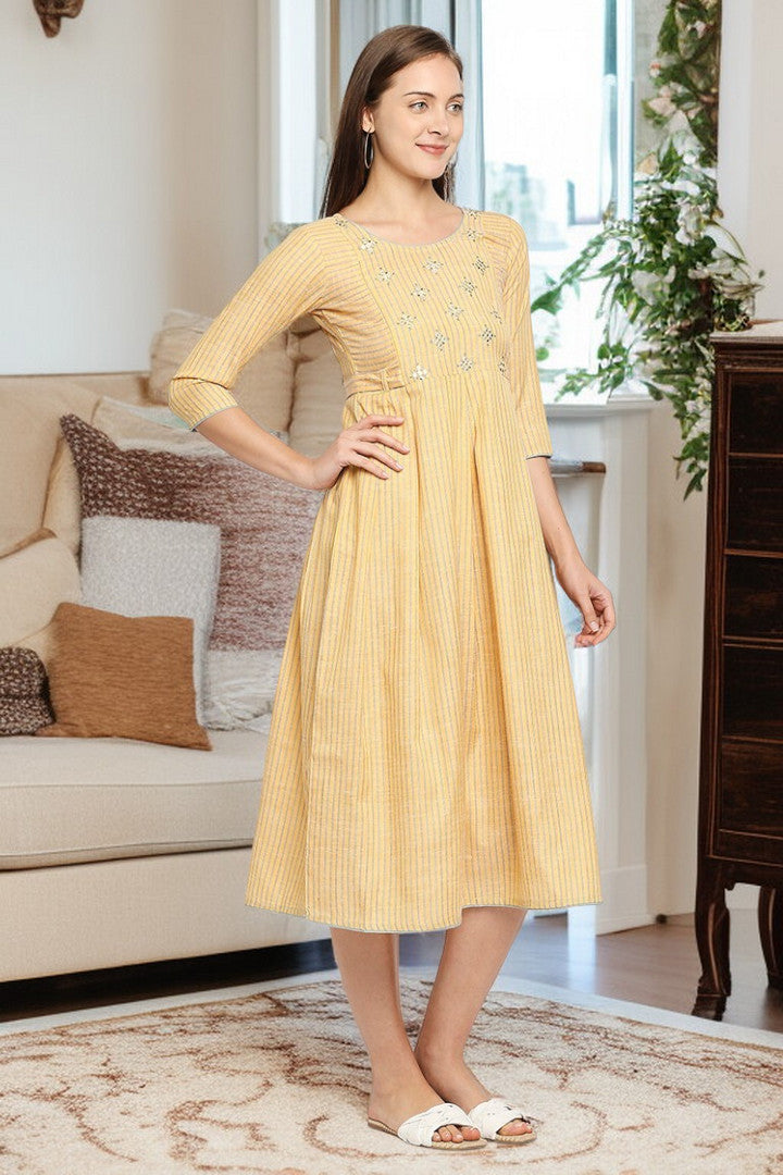 PolyCotton Maternity Kurta - Designed For Pregnancy & Feeding
