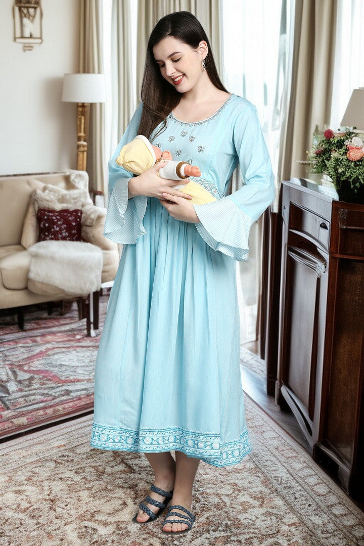 Rayon Maternity Kurta - Designed For Pregnancy & Feeding