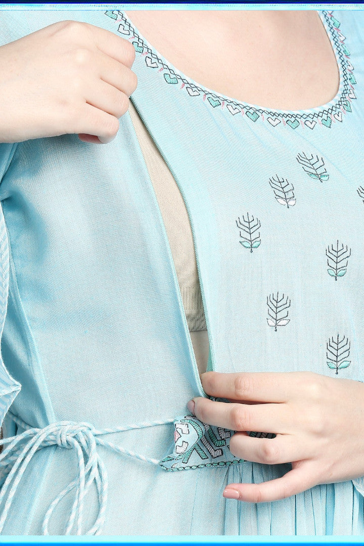 Rayon Maternity Kurta - Designed For Pregnancy & Feeding