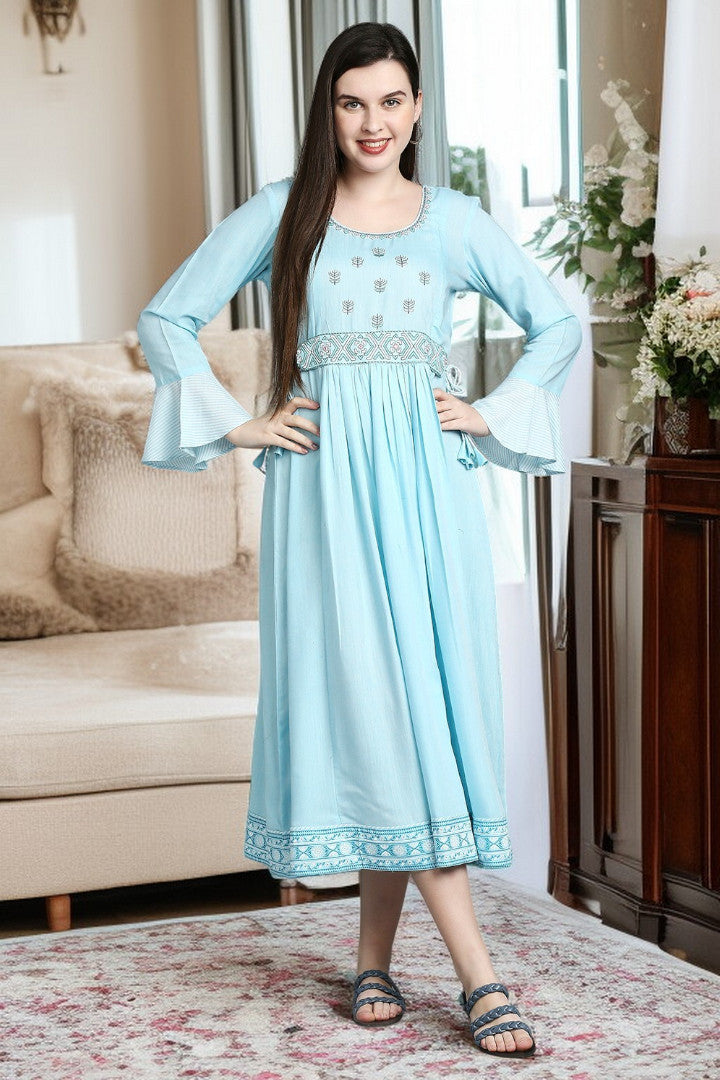 Rayon Maternity Kurta - Designed For Pregnancy & Feeding