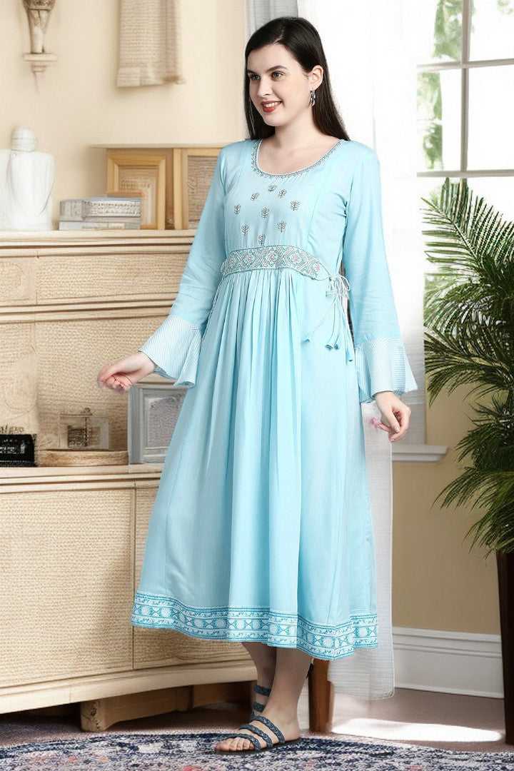 Rayon Maternity Kurta - Designed For Pregnancy & Feeding