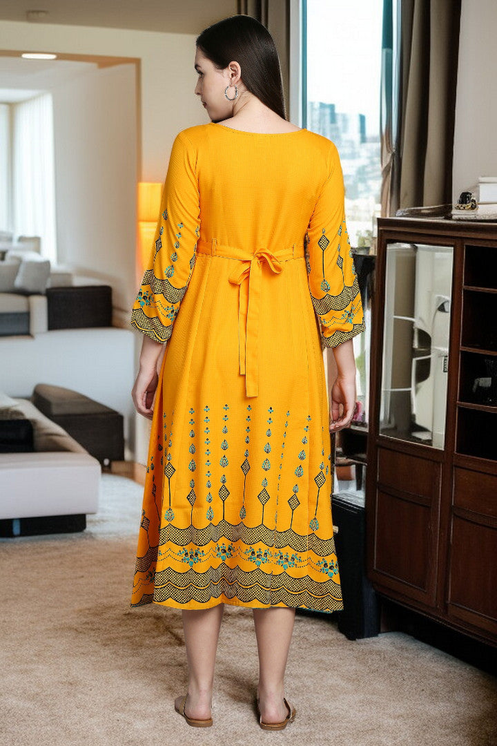 Rayon Maternity Kurta - Designed For Pregnancy & Feeding