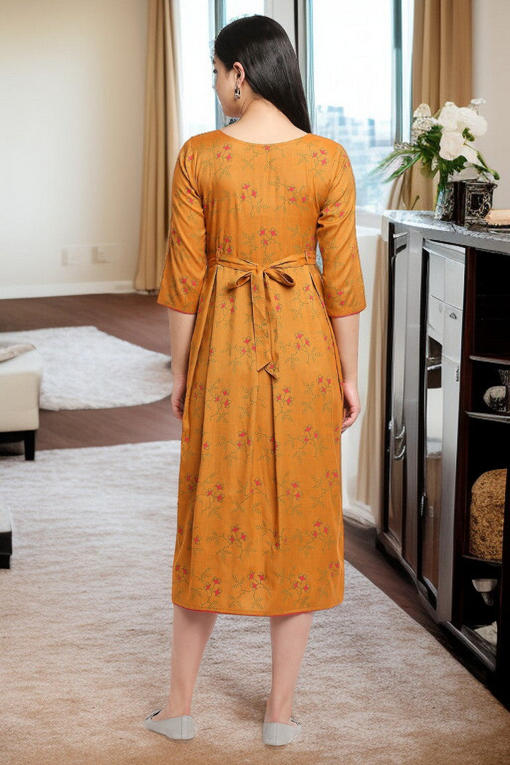Rayon Maternity Flare Kurta For Pre & Post Pregnancy