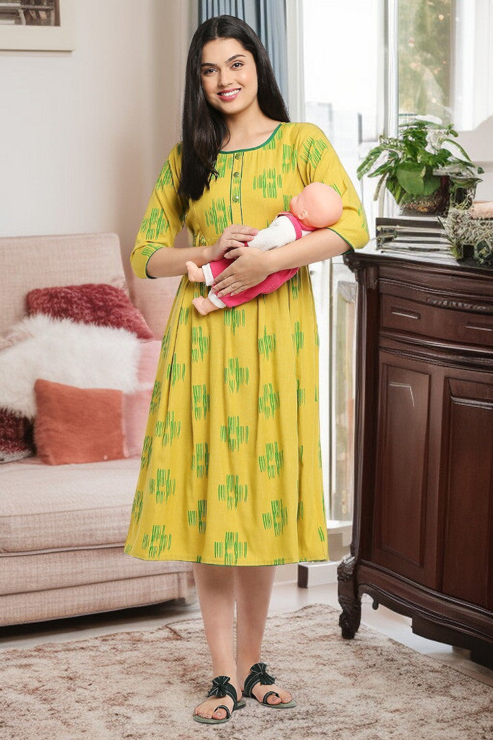 Rayon Maternity Flare Kurta For Pre & Post Pregnancy