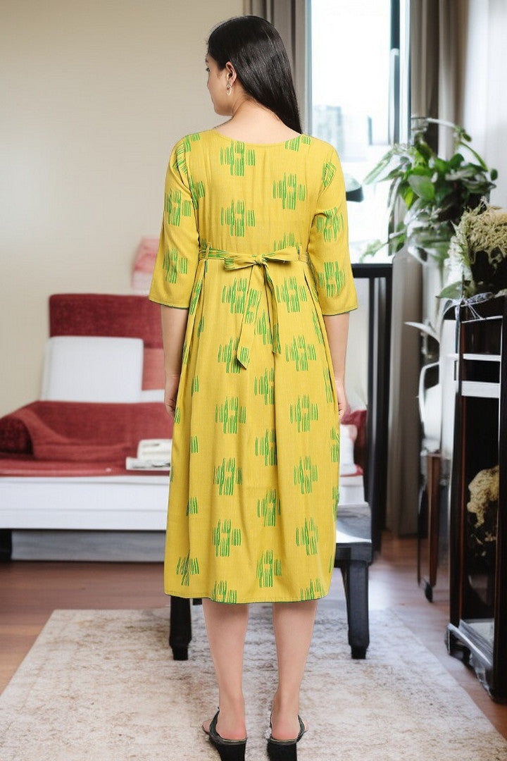 Rayon Maternity Flare Kurta For Pre & Post Pregnancy