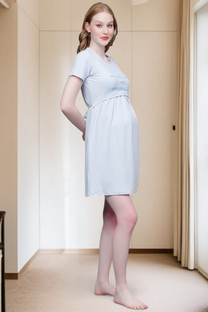 Stylish Pregnancy Dress – Soft Fabric, No Zipper