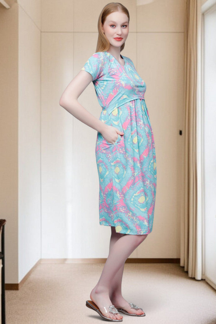 Stylish Pregnancy Dress – Soft Fabric, No Zipper