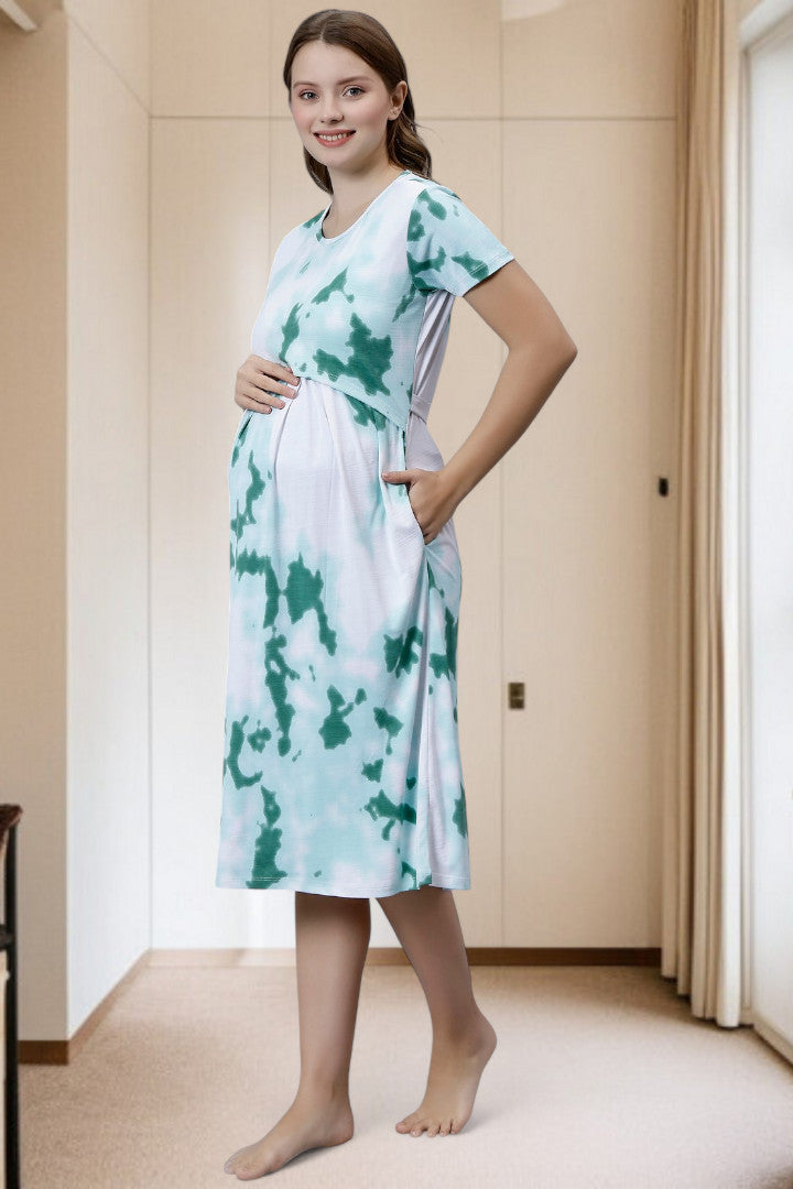 Stylish Pregnancy Dress – Soft Fabric, No Zipper