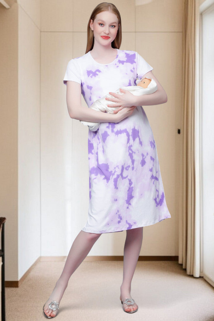 Stylish Pregnancy Dress – Soft Fabric, No Zipper
