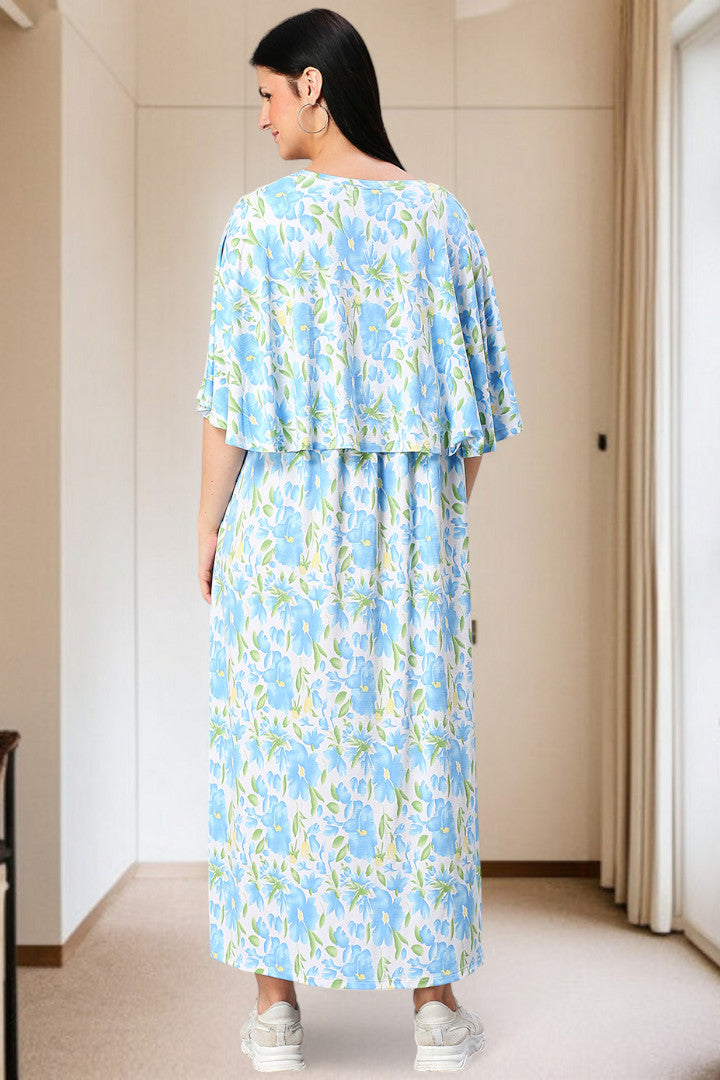Zipless Maternity Poncho Gown for Easy Wear & All-Day Comfort