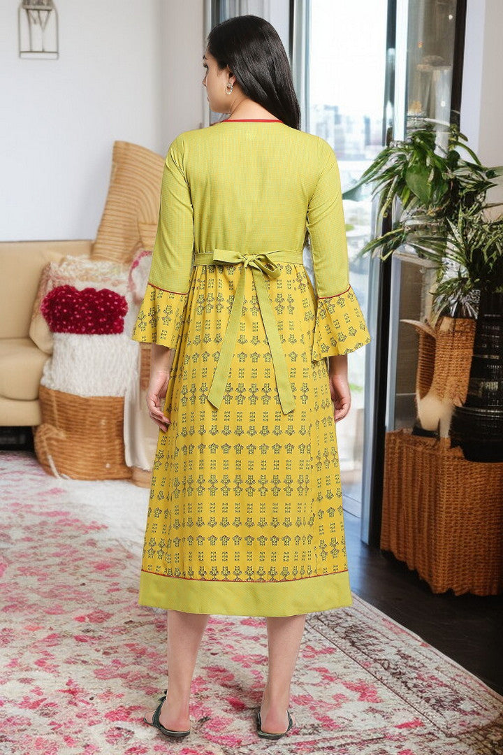 Rayon Maternity Flare Kurta For Pre & Post Pregnancy