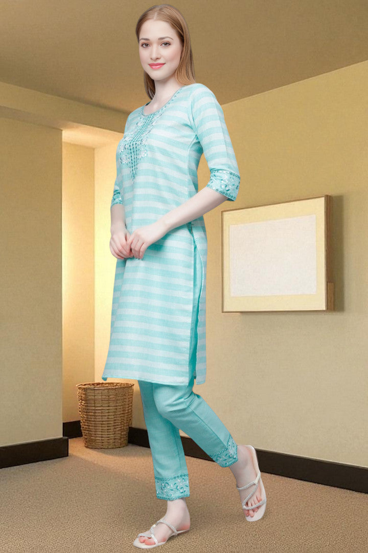 Casual Ethnic Straight Kurta Set - Everyday Comfortable