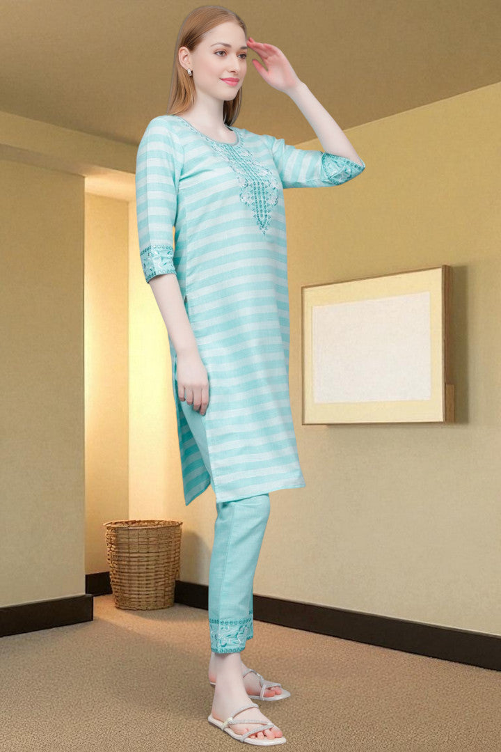 Casual Ethnic Straight Kurta Set - Everyday Comfortable