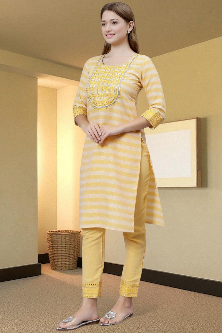 Casual Ethnic Straight Kurta Set - Everyday Comfortable