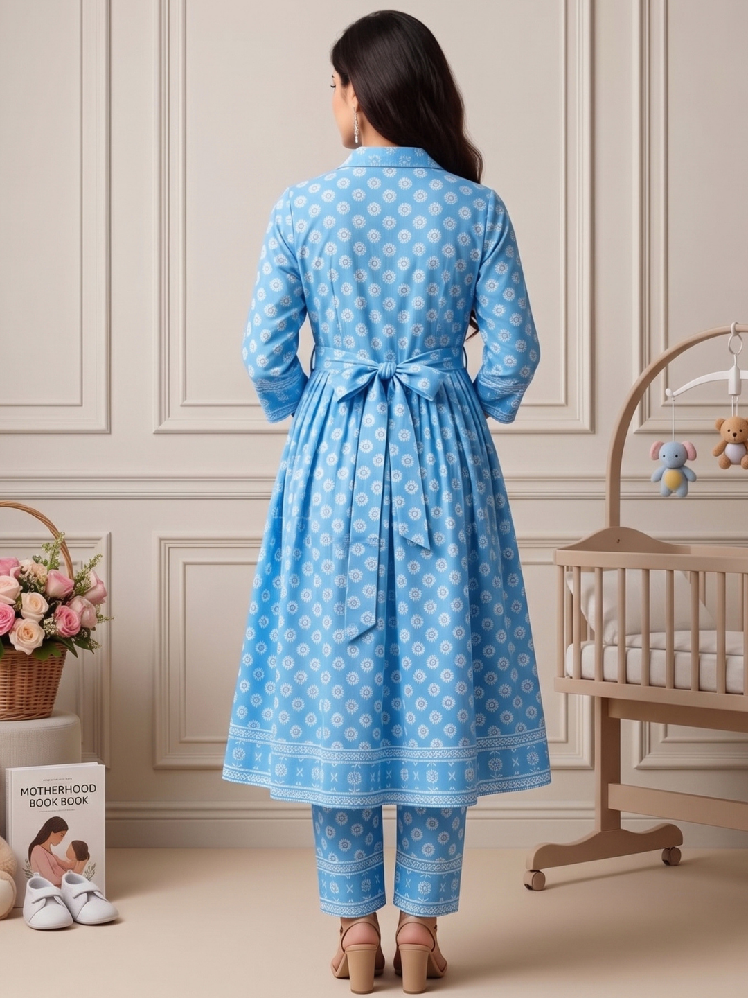Rayon Printed Maternity Co-Ord Set – Designed for Pregnancy & Nursing