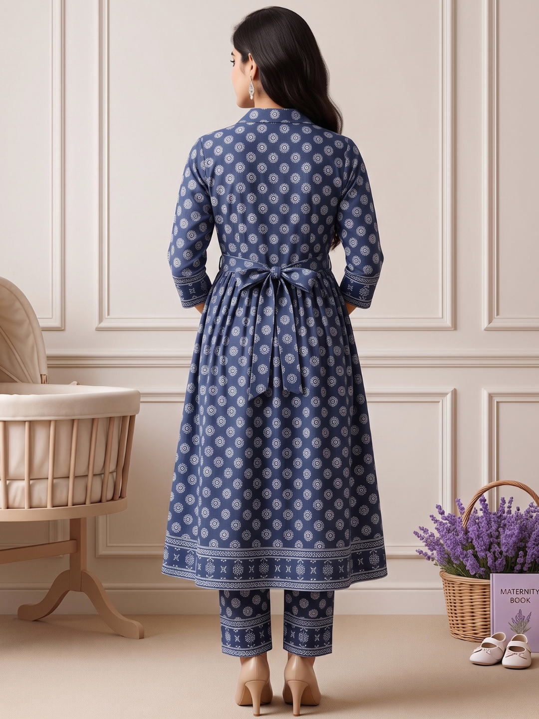 Rayon Printed Maternity Co-Ord Set – Designed for Pregnancy & Nursing