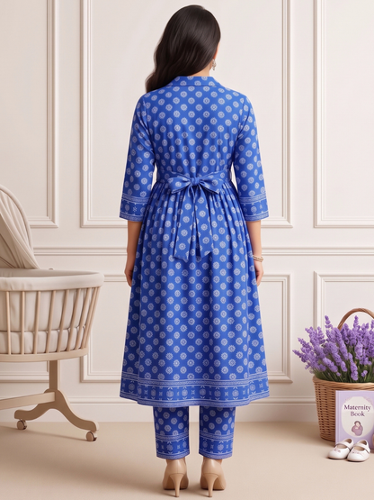 Rayon Printed Maternity Co-Ord Set – Designed for Pregnancy & Nursing