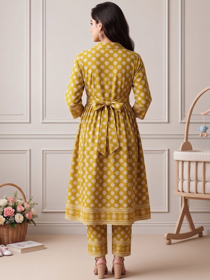 Rayon Printed Maternity Co-Ord Set – Designed for Pregnancy & Nursing