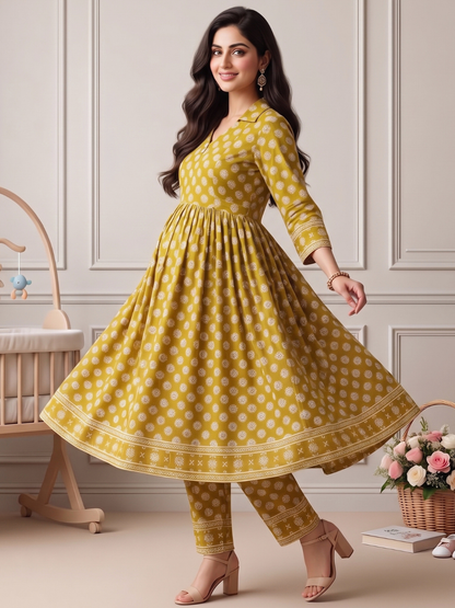 Rayon Printed Maternity Co-Ord Set – Designed for Pregnancy & Nursing