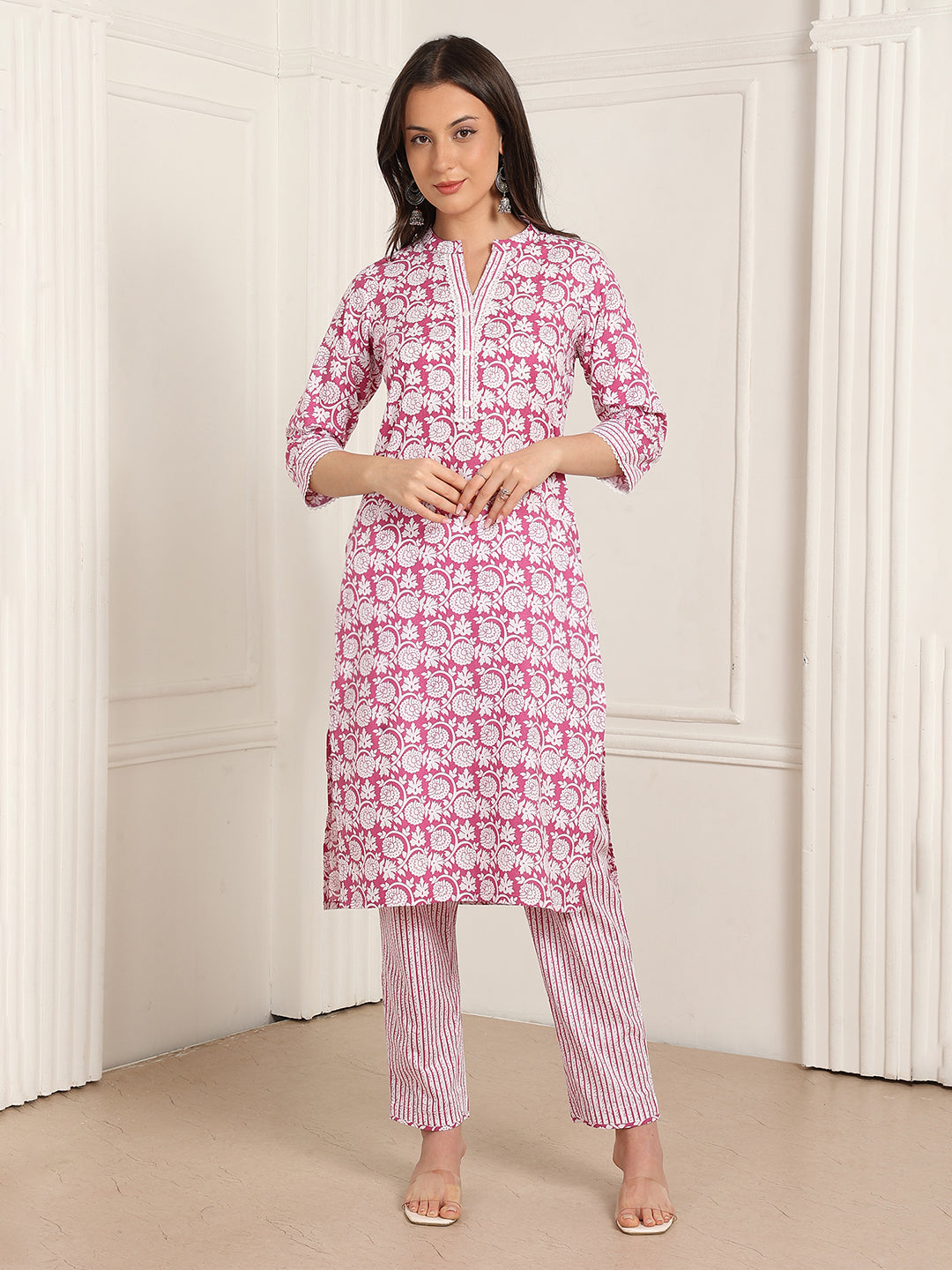 Casual Ethnic Straight Kurta Set With Dupatta (DS842)