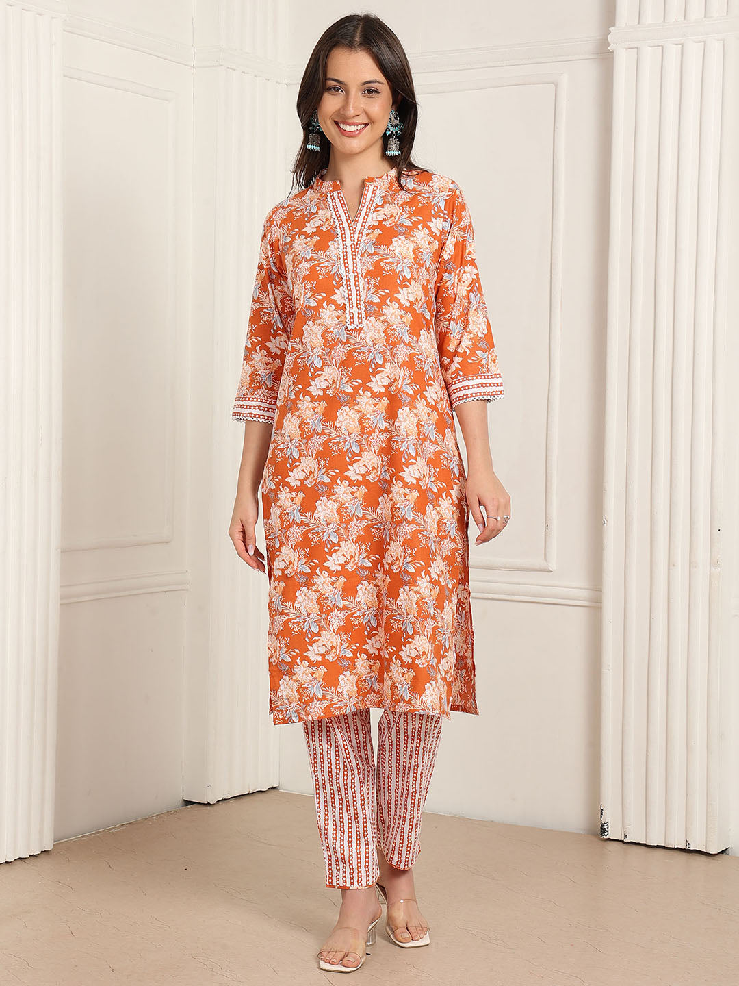 Casual Ethnic Straight Kurta Set With Dupatta (DS840)