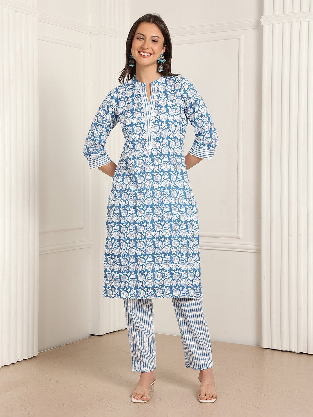 Casual Ethnic Straight Kurta Set With Dupatta (DS841)