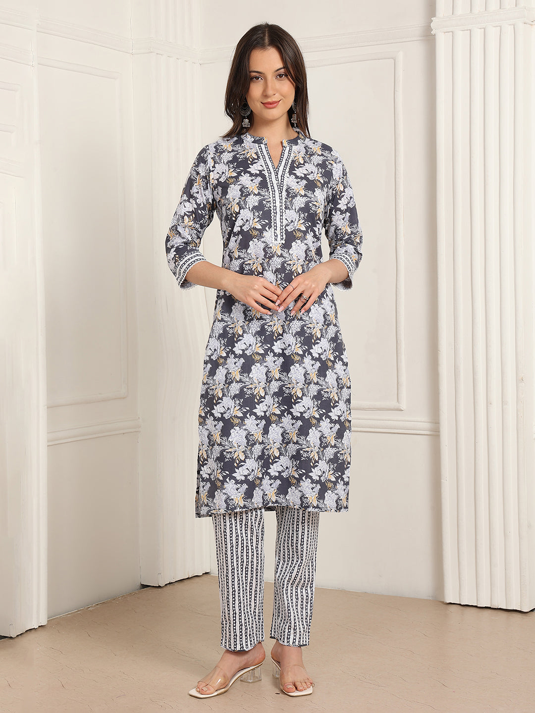 Casual Ethnic Straight Kurta Set With Dupatta (DS838)
