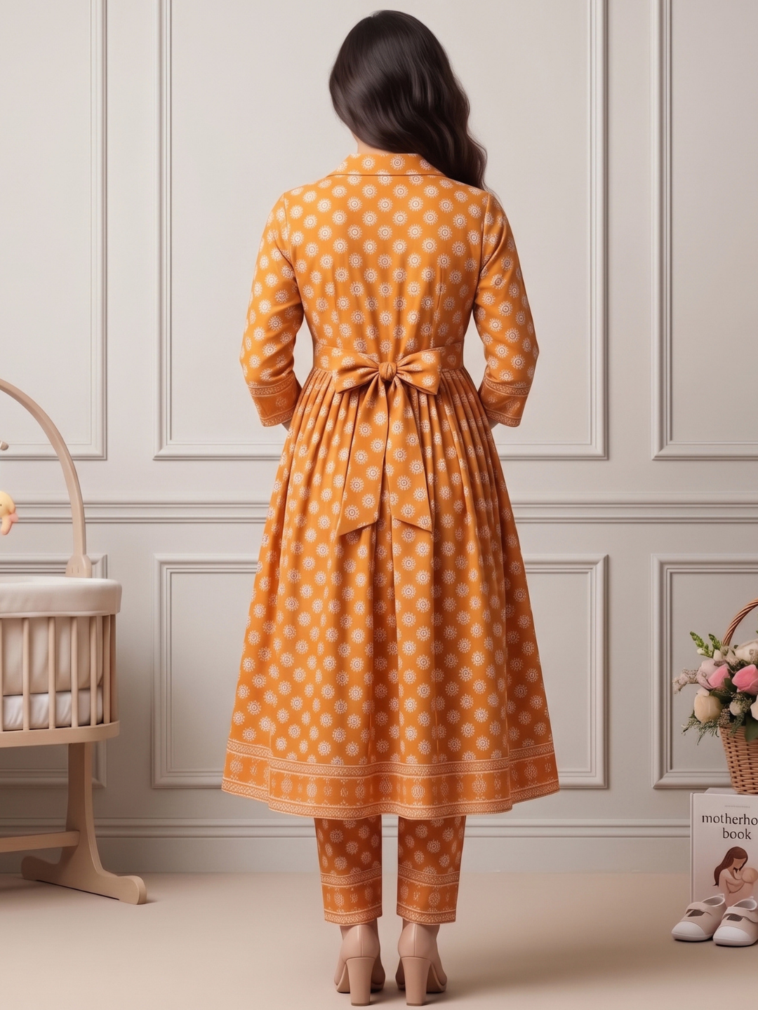 Rayon Printed Maternity Co-Ord Set – Designed for Pregnancy & Nursing