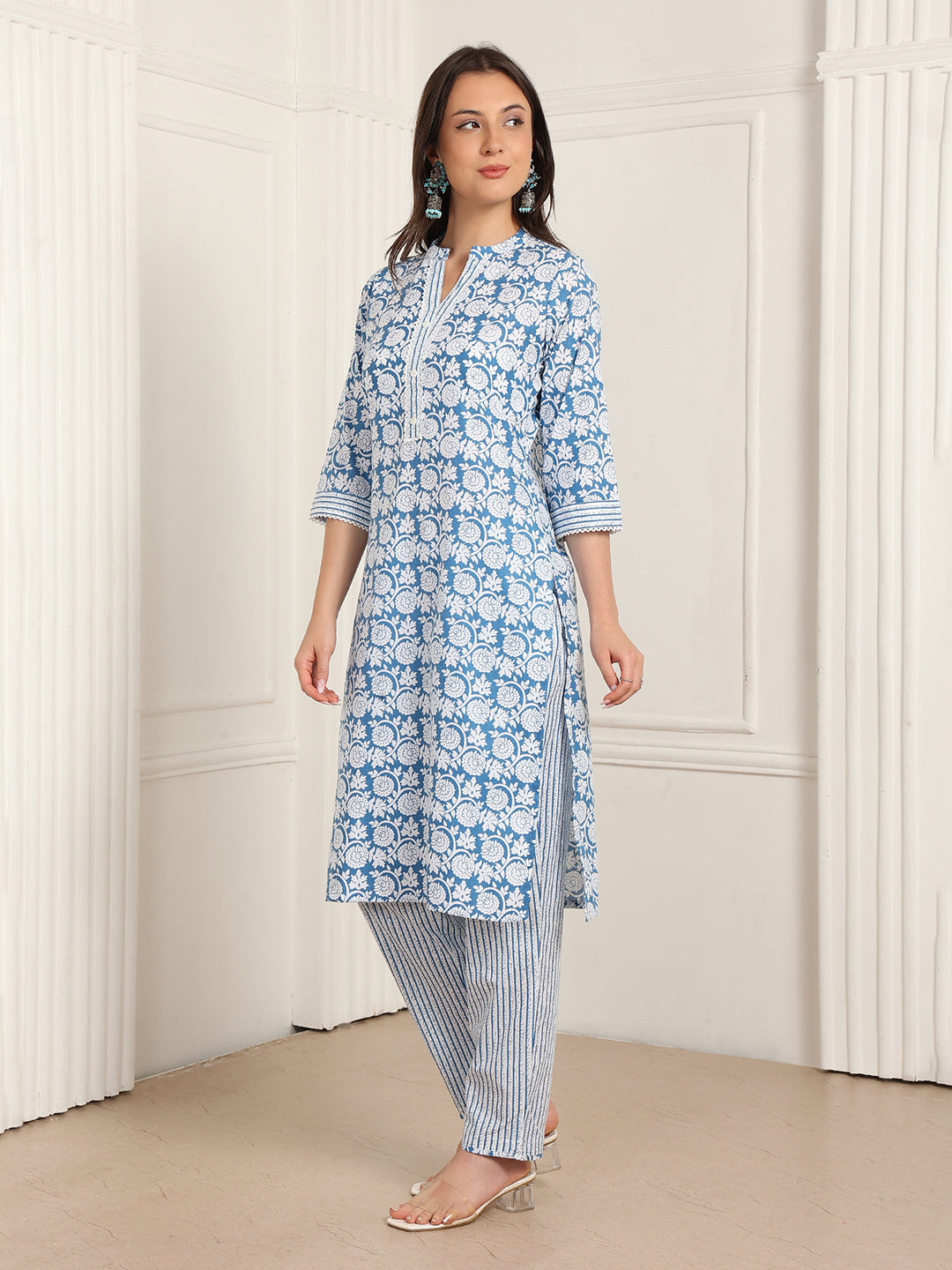 Casual Ethnic Straight Kurta Set With Dupatta (DS841)