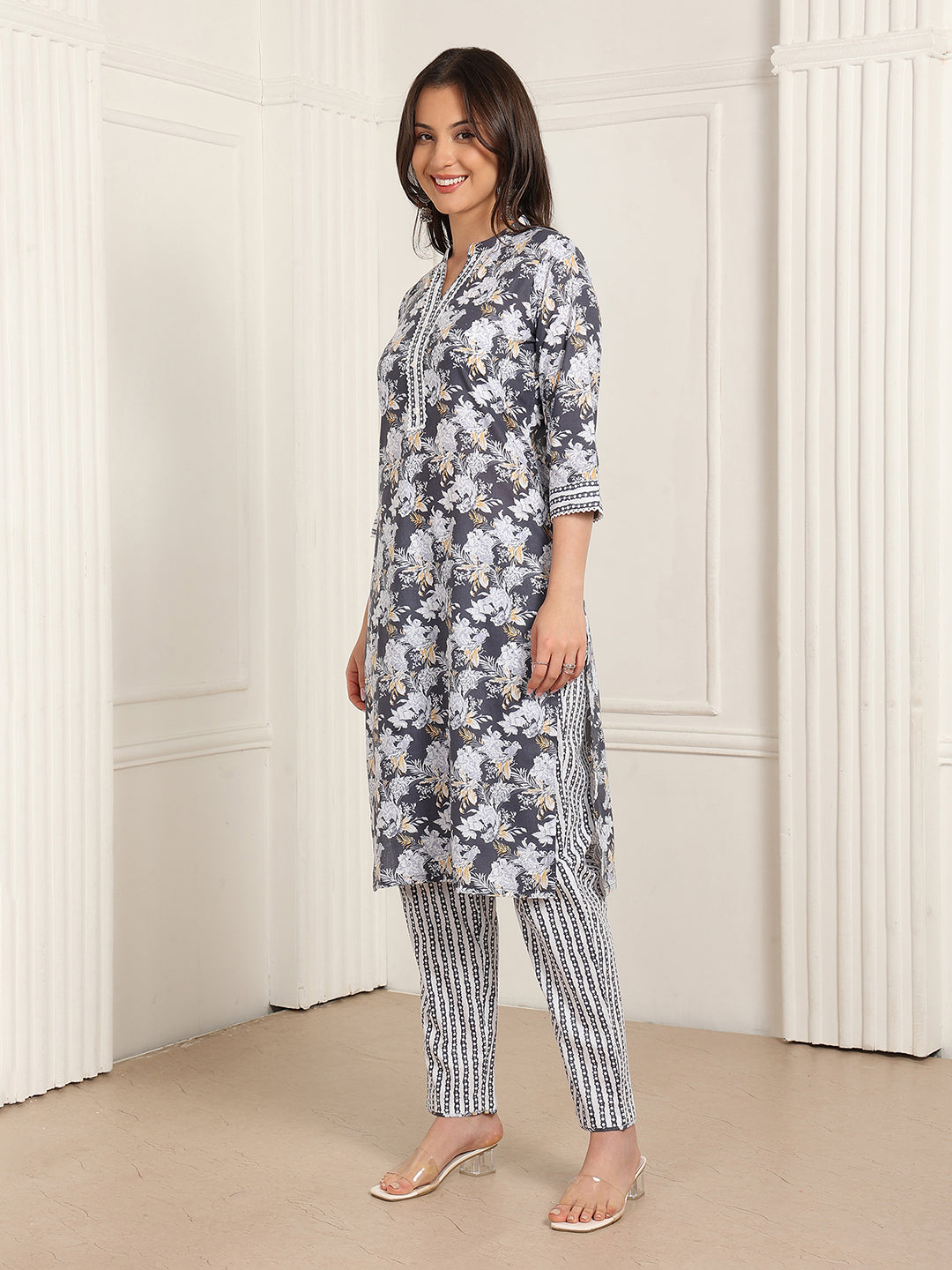 Casual Ethnic Straight Kurta Set With Dupatta (DS838)