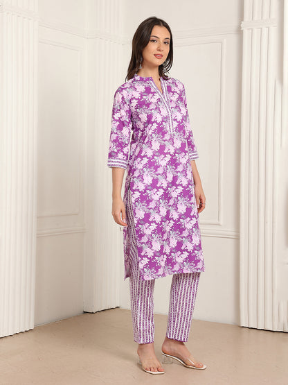 Casual Ethnic Straight Kurta Set With Dupatta (DS839)